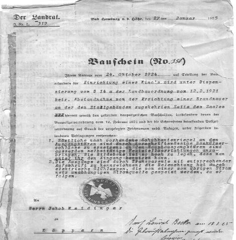Bauschein 1922